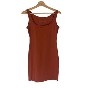 Peruvian Connection Rust Pima Cotton Jersey Tank Layering Dress Womens Size XS